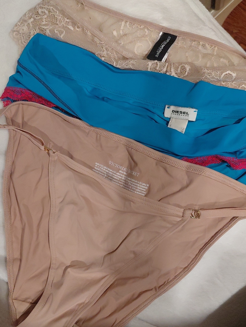 Diesel & Victoria's Secret Emporio Armani Underwear Bottoms - Turquoise & Nude